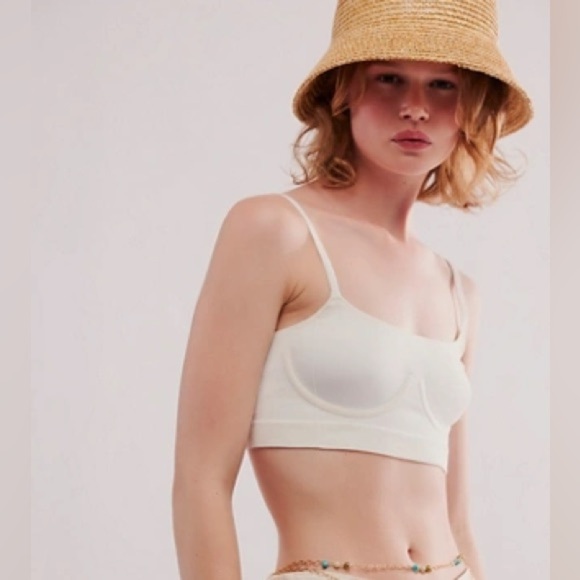 *NWOT* Free People Bonded Underwire Square-Neck Bra - Picture 2 of 6